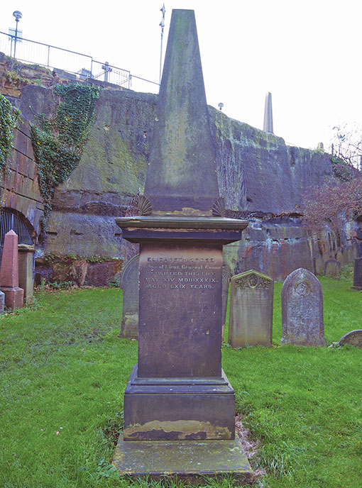 Elizabeth Paterson's monument in St James, Liverpool
